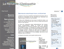 Tablet Screenshot of larevuedelosteopathie.com